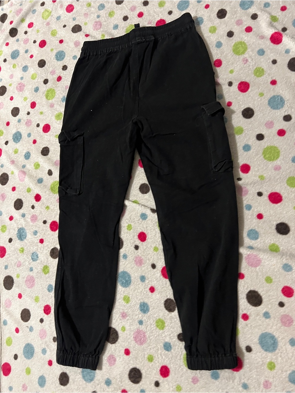 Black Cargo Jogger Pants